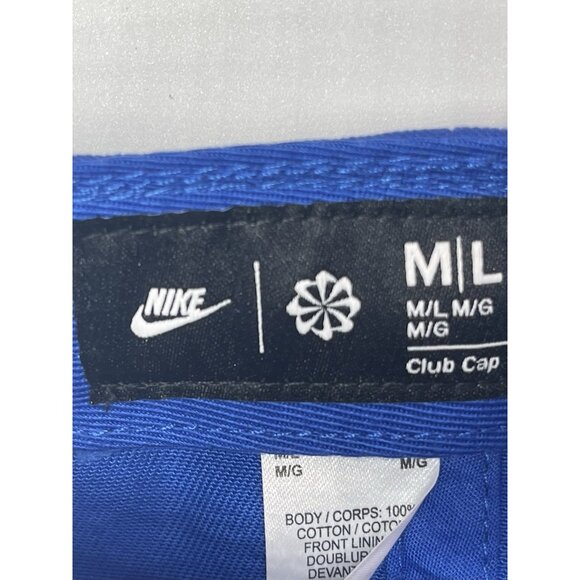 NIKE Hat Blue Size M/L Medium Large Embroidered Logo Baseball Cap Mens Womens - Picture 6 of 8